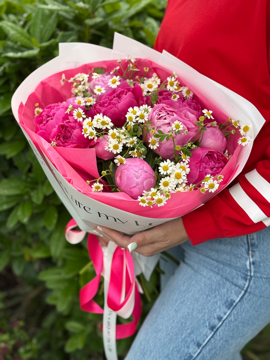 Peonies & greens image 1