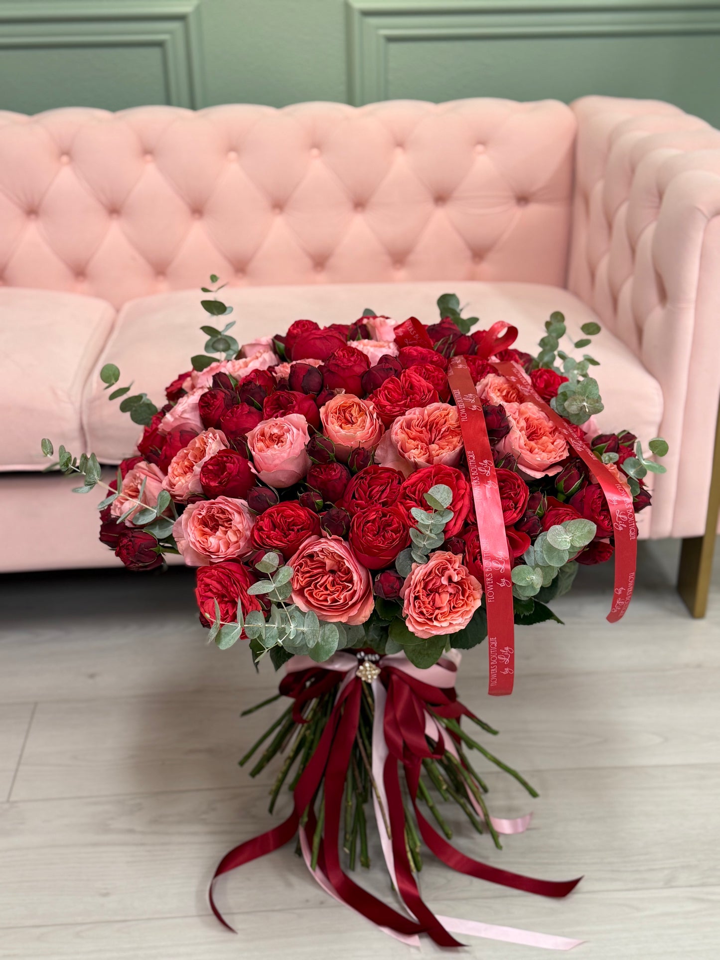 Garden Red piano roses & garden candy expression roses "XLarge Size"