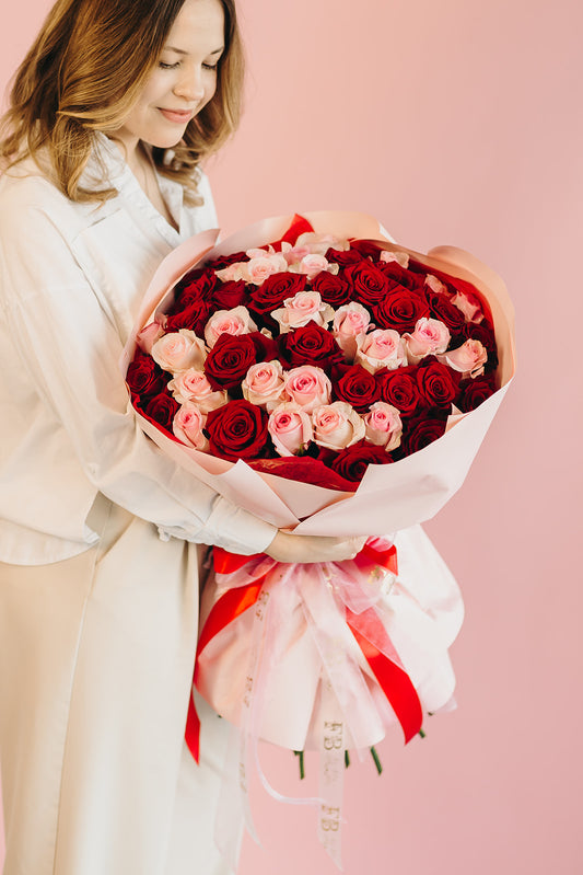 Ecuadorian roses red & pink color
