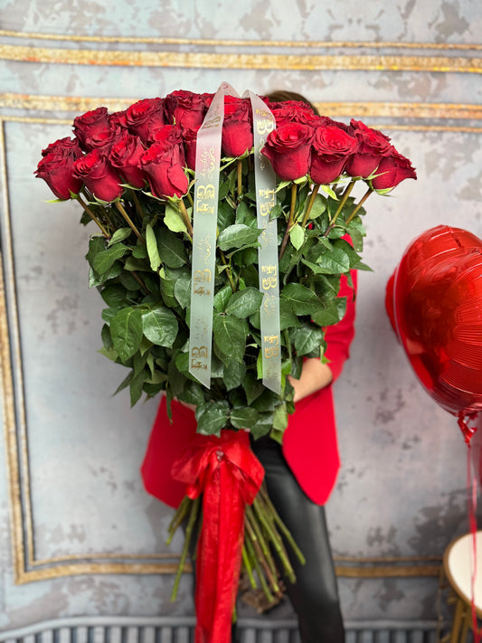 Extra Long Red roses 100 cm Length image 0