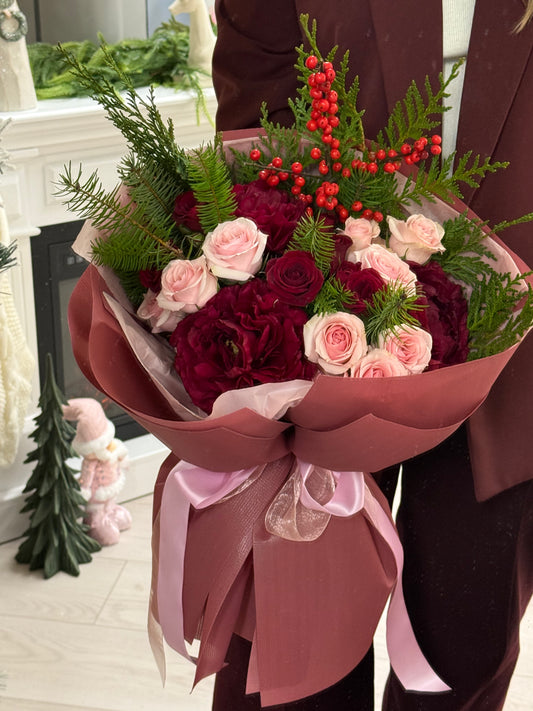 Fir & Cranberry Lace "Small Size"