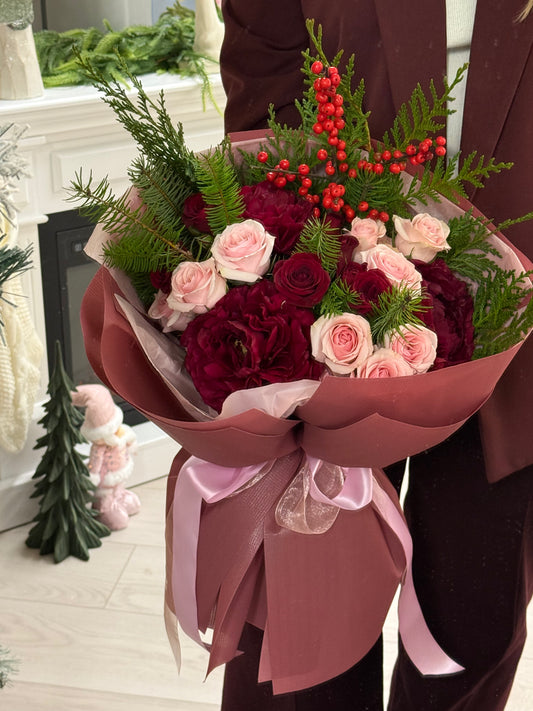 Fir & Cranberry Lace "Small Size"