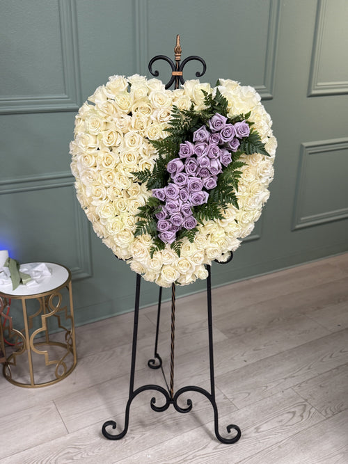 Lavender Heart Tribute (Large size 24” diameter)