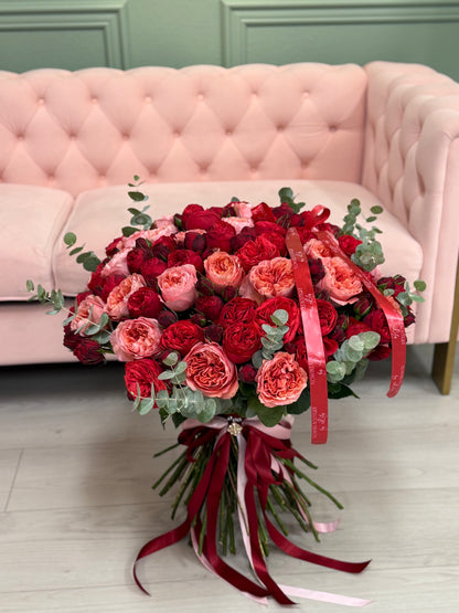 Garden Red piano roses & garden candy expression roses "XLarge Size"