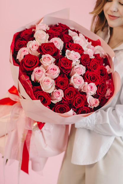 Ecuadorian roses red & pink color