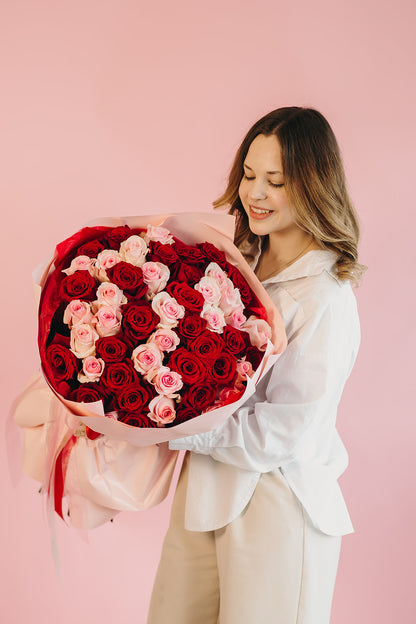 Ecuadorian roses red & pink color