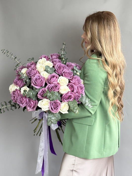 Purple Happiness 70 cm long roses image 0